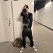 Men's Slim Fit Straight Leg Jeans Double Waist Patchwork Faux Two Tone Design Street Style Gathered Floor Length Denim_mkmklike.com