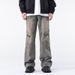 Nordmann American Style Cargo Jeans For Men Loose Wide-Leg Washed Vintage Casual Pants High Street Trendy Brand Straight_mkmklike.com