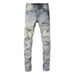 Men's Clothing European And American Street Fashion Ripped Jeans Men's Denim Trend Men's Jeans High Street American Style Skinny Pants Slim Fit 839_mkmklike.com
