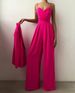Women's Sling Waist Straight Floor-length Minimalist Sleeveless Jumpsuit Spring And Summer New Product_mkmklike.com