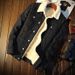 Northfold Autumn Winter Fleece-Lined Jacket For Men, Thickened Korean Style Loose Cotton Coat, Sheepskin, Plus Size_mkmklike.com
