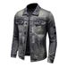 Trendy Streetwear American Tough Guy Vintage Fashion Denim Men's Cycling Motorcycle Suit Workwear Jacket_mkmklike.com
