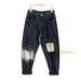 Men's Clothing Washed Heavy Duty Trendy Retro Jeans Tapered Loose Straight Casual Long Pants_mkmklike.com