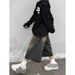 Unisex Washed Distressed Wide Leg Cropped Jeans American Retro Summer Neutral Straight Loose Fit_mkmklike.com