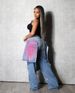 Women's Autumn/Winter Fashion Washed Distressed Denim Jeans Loose Stretch Patchwork Two Piece Trousers_mkmklike.com