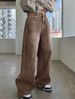 High Waist Straight Leg Jeans For Women – Vintage Washed Brown Denim Pants (Relaxed Fit, 90% Cotton, No Stretch, S-XL, Coffee Gradient)_mkmklike.com