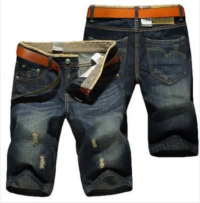 Men's Clothing Mainly Promote Running Volume Denim 5 Point Pants Large Size Men's Shorts Jeans Fat Guy_mkmklike.com