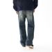 Men's Vintage Washed Flare Jeans – 100% Cotton Retro Denim With Distressed Details & Bootcut Hem For 90s Street Style_mkmklike.com