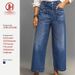 Women's Plus Size High-Waisted Wide Leg Jeans – Vintage Washed, Multi-Pocket, Relaxed Fit (0xl-3xl, Stretch Denim, 9/10 Length, Dark Blue)_mkmklike.com
