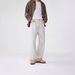 Men's Vintage Straight Leg Jeans – Relaxed Fit Washed Denim Pants In Beige (S-4xl) Versatile Styling_mkmklike.com