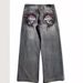 Men's Clothing Retro Distressed Washed Jeans Men's Brand Teenagers Wide-leg Workwear Heavy-duty Design Casual Pants_mkmklike.com