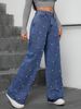Pearl-Embellished High Waist Straight Leg Jeans – Vintage Wash Denim Pants For Women_mkmklike.com