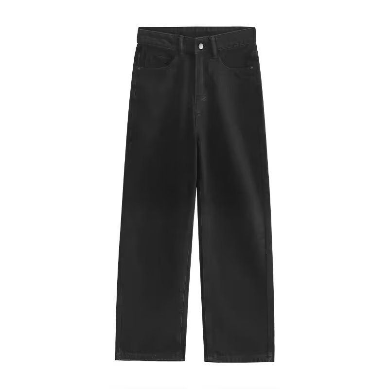 Vintage Washed Women's High-Waisted Straight Leg Jeans – Relaxed Fit, Lightweight Cotton (S-3XL)_mkmklike.com