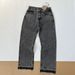 Vintage Nostalgic Snowflake Texture Black Gray Washed Distressed Cat Whiskers Straight-Leg Jeans Niche_mkmklike.com