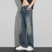 Loose Men's Spring And Summer, New American Style Trendy Loose Straight Leg Jeans For Men, Long Pants_mkmklike.com