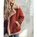 Women's Clothing popular motorcycle deerskin velvet lambswool coat women's lapel fur cotton coat 0055_mkmklike.com