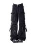 Vintage Trendy Vibe Multi-pocket Workwear Jeans For Women, 2025 Spring And Autumn New Style, Loose Wide-leg Floor-length_mkmklike.com