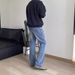 JBY American Retro Light Blue Washed Distressed Vintage517 Style Flared Cleanfit Jeans For Men_mkmklike.com