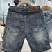 Men's Style Loose Fitting Straight Leg Denim Shorts Cool Retro Trendy Design Versatile Casual Five Point Pants For Summer_mkmklike.com