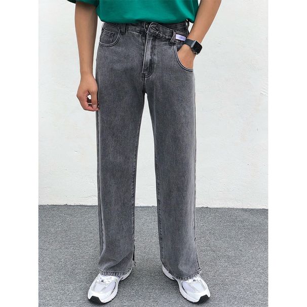 Nordmann Split Hem Jeans For Men, Unique Design, Niche Trendy Brand, Autumn And Winter, Draped Wide-Leg Pants, Korean Style,_mkmklike.com