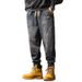 Men's Clothing Men's Heavyweight Straight Leg Cargo Jeans Loose Trendy Autumn Style Jogger Harem Pants For Formal & Casual_mkmklike.com