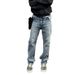 Men's Clothing Snowflake Retro Straight Ice Blue American Loose Washed Jeans For Men Clean_mkmklike.com
