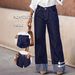 Women's Clothing Vintage Washed Non Stretch Wide Leg Jeans, Distressed Street Style, Loose Straight Leg Denim Jeans For Women, Suitable For Commuting._mkmklike.com