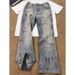 Men's Clothing Men's Trendy Washed Distressed Curved Jeans Loose Fit Versatile Long Pants Spring Autumn Street Style Clean Fit_mkmklike.com