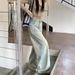 American-style Design Loose Wide-leg Jeans For Women, New Autumn Collection, High-waisted, Slimming, Versatile, Drapey,_mkmklike.com