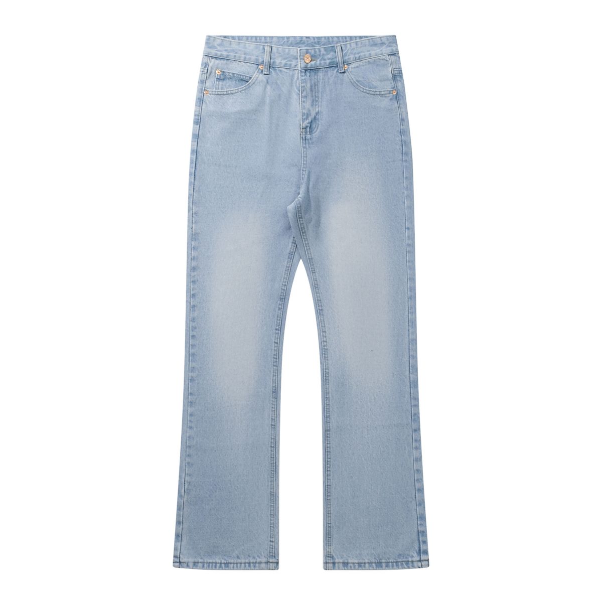 Men's Clothing Same Style Ice Blue 517 Jeans Vintage High Street Flared Pants Cleanfit Distressed Vibe_mkmklike.com