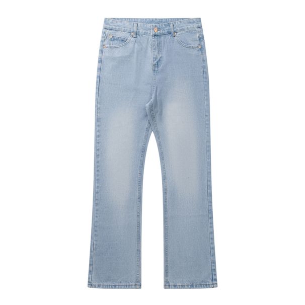 Men's Clothing Same Style Ice Blue 517 Jeans Vintage High Street Flared Pants Cleanfit Distressed Vibe_mkmklike.com