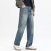 New Cleanfit Jeans Men's Loose Straight Versatile American Retro Double Craft Washed Trendy Brand Large Size Zhiyi Clothes Decoration Shili Coco Eight_mkmklike.com