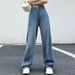 Spring Summer New Japanese Straight Jeans Women Korean Style Trendy Loose Wide Leg Casual Long Pants Solid England Fashion_mkmklike.com