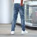 Men's Slim Fit Distressed Embroidered Skinny Jeans - Trendy Ripped Denim With Artistic Detailing_mkmklike.com