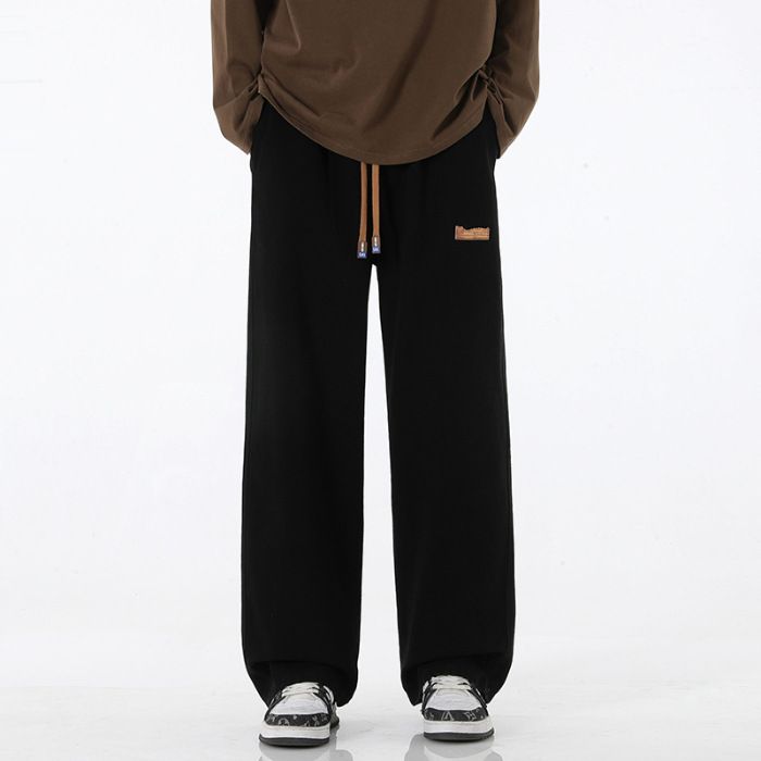 Men's Clothing Mingge style loose straight trousers men's new all match elastic waist jeans_mkmklike.com
