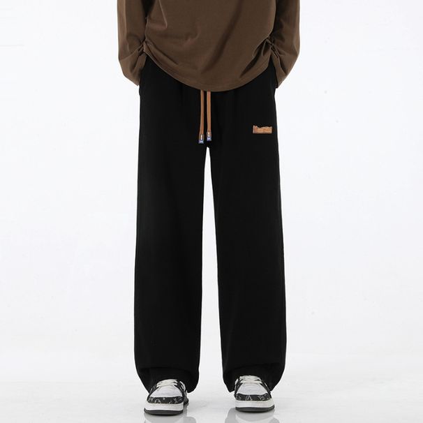 Men's Clothing Mingge style loose straight trousers men's new all match elastic waist jeans_mkmklike.com