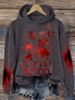 Women's Clothing Halloween New Products Women's Autumn and Winter Loose Sweater 3D Letter Printed Hooded Sweater Women_mkmklike.com