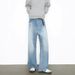 Men's American Clean Fit Washed Straight Leg Jeans Vintage Light Blue Denim Relaxed Boyfriend Fit High Street Fashion Cotton Blend S XL_mkmklike.com