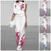 Women's Printed Turtleneck Suit - Sleeveless Two-Piece Suit | Stylish And Chic Suit_mkmklike.com