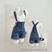 Women's Sexy Single Breasted Slim Fit Denim Overalls Shorts Blue Cross Border E Commerce Style_mkmklike.com