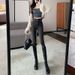 Black Gray High-waisted Jeans For Women, Autumn And Winter New Slim-fit Student Skinny Pencil Pants_mkmklike.com