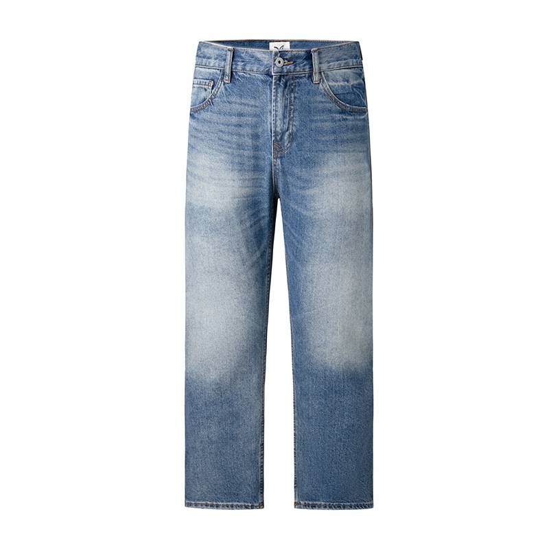 Men's Clothing Retro Straight Jeans Trendy All Match Heavy Washed Slim Large Size Jeans_mkmklike.com