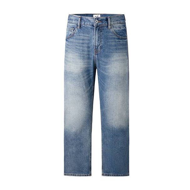 Men's Clothing Retro Straight Jeans Trendy All Match Heavy Washed Slim Large Size Jeans_mkmklike.com