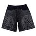 Men's Full Rhinestone Leopard Print Denim Shorts Black Washed Straight Leg Mid-Rise Summer Casual Street Style_mkmklike.com