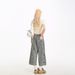 Women's Clothing Women's Distressed Washed Loose Straight Wide Leg Capri Pants Puppy Embroidery For Formal & Casual For Women_mkmklike.com
