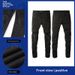Pulse Foreign Trade Fashion European And American Black Patch Ripped Jeans Men's Simple Slim Fit Skinny Pants_mkmklike.com