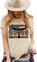 Chicco In Stock European And American Foreign Trade Women's Tops Western HOWDY Competition Cowboy T-Shirt Summer Hot Sale S-3XL_mkmklike.com