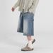 Men's Clothing Denim Shorts Men's Summer Loose Casual Mid Length Pants Niche Cropped Pants_mkmklike.com
