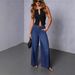 Elegant High-Waisted Wide Leg Jeans Women's Slimming Trousers Long-Length Denim Pants Wash Style_mkmklike.com