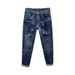 Men's Clothing Spring And Autumn High End Zipper Spring Jeans Slim Motorcycle Splicing Trousers Small Straight Pants_mkmklike.com